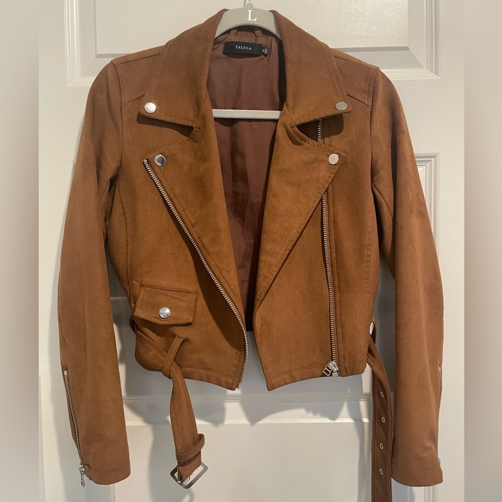 Talula jacket brown faux suede size XS